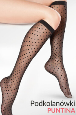 Tenké dámske podkolienky PUNTINA nero UNI