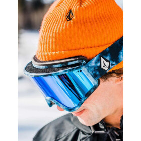 Dámske/pánske snowboardové okuliare Volcom YAE LAGOON TIE DYE/BLUE CHROME s UV ochranou v modrej farbe (VG0722110) Jedna velikost