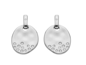 Hot Diamonds Strieborné visiace náušnice s diamantmi a topazmi Illuminate DE826