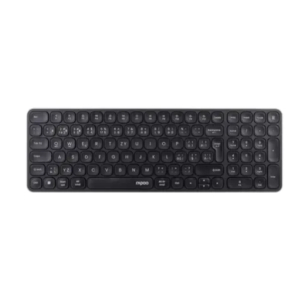 Rapoo E9310M Multi-mode šedá / Bezdrôtová klávesnica / 2.4 GHz / BT 4.0 a 5.0 / ultra-tenká / 2x AAA batérie (6940056126351)