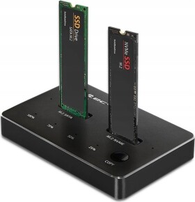 Qoltec Stacja dokująca Qoltec disków SSD M.2 | NVMe | SATA | USB-C | DUAL 2 x 2TB