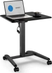 SENSE7 Mobilný nastaviteľný písací stôl s kolieskami čierna / 70 x 52cm / nosnosť 8kg (5902659845085)