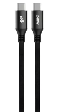 TB Touch USB-C 240W PD čierna / Nabíjací kábel / USB-C na USB-C / 2 m (AKTBXKUCCOSI20B)