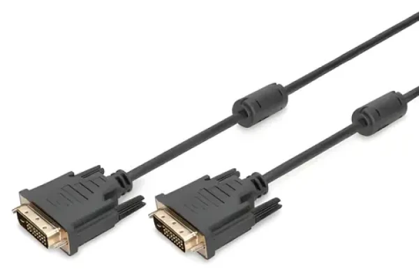 Digitus DVI-D Dual Link čierny / Prepojovací kábel / DVI(24+1) St/St / 3 m / feritová tlmivka / 2560×1600px (AK-320101-030-S)