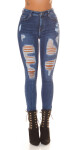 Sexy ripped Highwaist Skinny Jeans Dark Denim denimblue 38