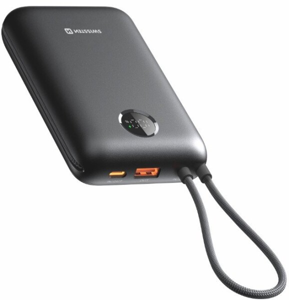 Swissten Swissten Voltbox 35W Power Bank 20000 mAh with Built-In Cables USB-C and Lightning