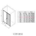 CERANO - Sprchovací kút Varone LINE Ľ/P - 6 mm - chróm, transparentné sklo - 120x90x195 - posuvný CER-DY505-90109