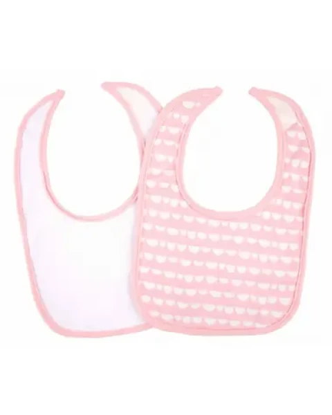 Playgro - Detský podbradník ružový - 2 ks / od 0 mesiacov (9321104868473)