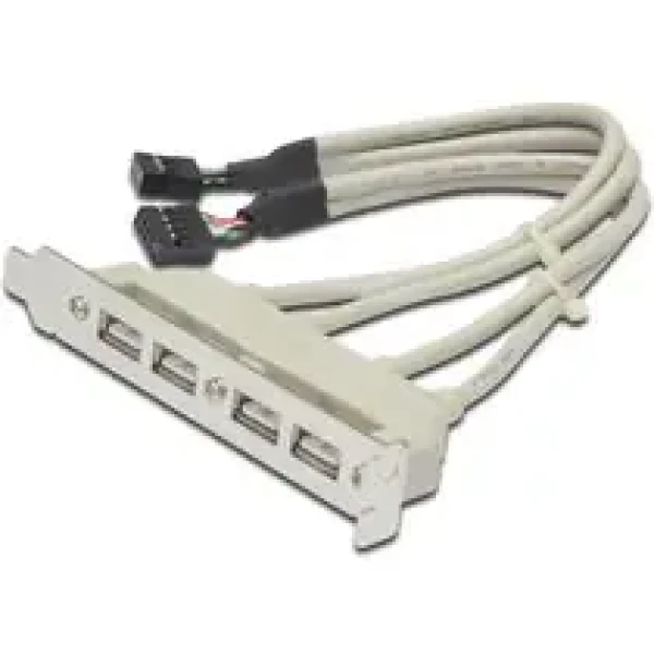 PremiumCord USB vývod z MB na záslepku (4x typ A) špec. zapojenie (4016032283454)