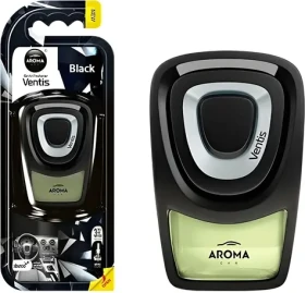 MEGAN Osviežovač do mriežky VENTIS black / Tekutá vôňa do auta / 8 ml (amA63104)