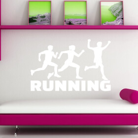 Veselá Stena Samolepka Running Farba: bílá, Veľkosť: 100 x 77 cm