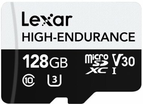 Lexar High-Endurance microSDHC/SCXC 128 GB / UHS-I V30 / U3 / Class 10 / rýchlosť čítania 100MBs / zápis 45MBs (LMSHGED128G-BCNNG)