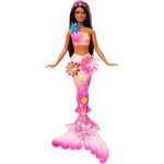 Barbie Kúzelná kvetinová morská panna - tmavovláska