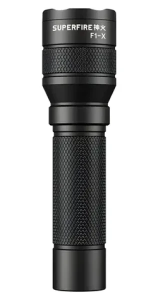 Superfire F1-X čierna / Svietidlo / dosah 230 m / USB-C / IP43 (F1-X)