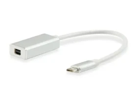 Equip USB-C - Mini DisplayPort biela / Redukcia / 0,15 m / 4K 60Hz / hliníkové telo (133457)