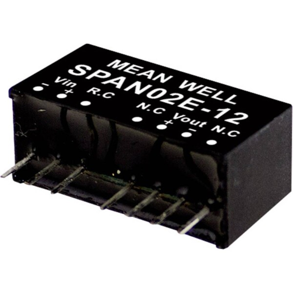 MEAN WELL SPAN02A-05 DC / DC menič napätia, modul 400 mA 2 W Počet výstupov: 1 x; SPAN02A-05