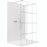 CERANO - Sprchová zástena Walk-in Onyx Duo Ľ/P - 8 mm - okrúhla vzpera - chróm, industriálne sklo - 140x200 CER-8050BD2162