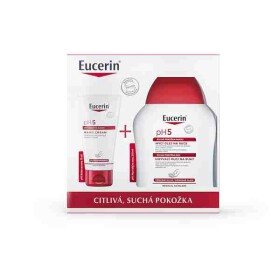 EUCERIN pH5 krém na ruky 75 ml + umývací olej na ruky 250 ml vianočný set