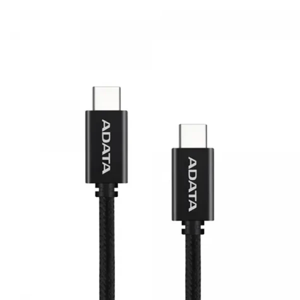 ADATA CACC-200PN-BK čierna / Dátový a nabíjací kábel / USB-C - USB-C / PD 100 W / QC 3.0 / 2 m (CACC-200PN-BK)