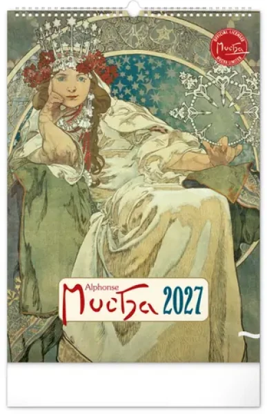 NOTIQUE Nástěnný kalendář Alfons Mucha 2027, 33 x 46 cm (PGN-36373-L)
