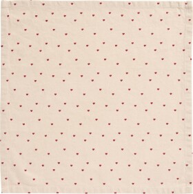 Ib Laursen Bavlnený obrúsok Valentin Red Hearts