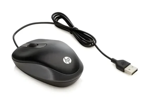 HP Travel Mouse čierna / Drôtová myš / USB / 1000 DPI / 2 tlačidlá