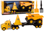Mamido Súprava stavebných strojov s výklopným nákladným autom pohyblivá žltá