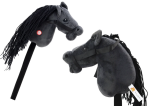 Mamido Kôň na tyči Hobby Horse dlhosrstý so zvukmi čierny