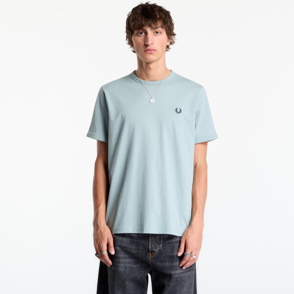 Tričko FRED PERRY Ringer T-shirt Silver Blue XL