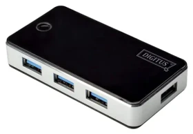 Digitus DA-70231 čierna / USB hub / 4 porty / USB 3.0 / s napájaním (DA-70231)