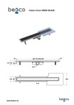 BESCO - Odtokový žľab VIRGO BLACK - Rozmer A - 60 cm ZLOL60VBL