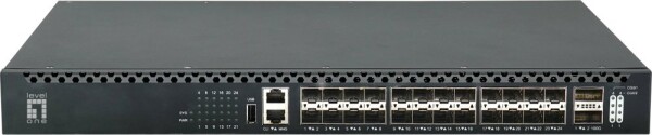 LevelOne Switch 26x GE XQS-3126 2x40/100GbE 19" 185W 24xPoE