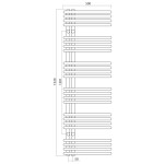 SAPHO - NYMPHA vykurovacie teleso 500x1520, chróm LLN152