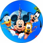 Jedlý papier Goofy, Donald, Mickey a Pluto 19,5 cm - Pictu Hap - Pictu Hap