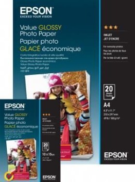 EPSON Value Glossy Photo Paper 10x15 / Lesklý / 183 g:m2 / 100 listov (C13S400039)