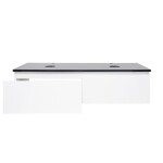 Kúpeľňová skrinka so žulovou krycou doskou SAT B-WAY 119x30x45 cm biela lesk BWAY120WZ BWAY120WZ