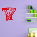 Veselá Stena Samolepka Basketbalový kôš Farba: béžová, Veľkosť: 60 x 56 cm
