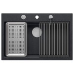 Quadron - Granitový drez MARC 110 WORKSTATION Black Metallic Meď HQM7650U8_PVDC1