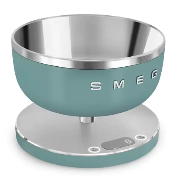 SMEG KSC01EGMWW smaragdová zelená / Kuchynská váha / miska 1,8 l / do 5 kg / LED displej (KSC01EGMWW)