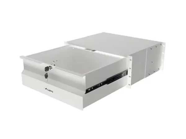 Lanberg výsuvná polica do racku 19" 4U šedá / Výsuvná polica do racku / 360 mm / nosnosť 90 kg / 4bodová montáž (AK-2004-S)