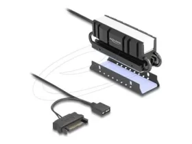 DeLock 18460 čierna / Chladič pre M.2 SSD / 2280 / ARGB LED / hliník + meď (18460)