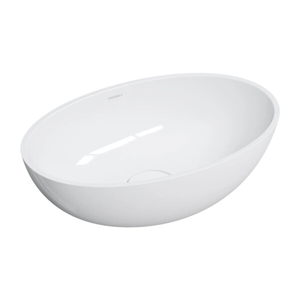 OMNIRES - SHELL M+ umývadlo na dosku, 50 x 32 cm, biela lesk SHELL500UNBP