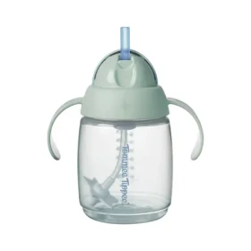 Tommee Tippee Tréningový Netečúci Hrnček so slamkou so závažím, 240 ml, od 6m +, zelený (448003)