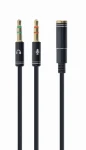 Gembird CCA-418M kábel 2x 3.5mm jack (M) na 3.5mm jack (4pin F) / 0.2m (CCA-418M)