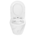 REA - Závesná WC misa vrátane sedátka Carlos Nature Marble REA-C6606
