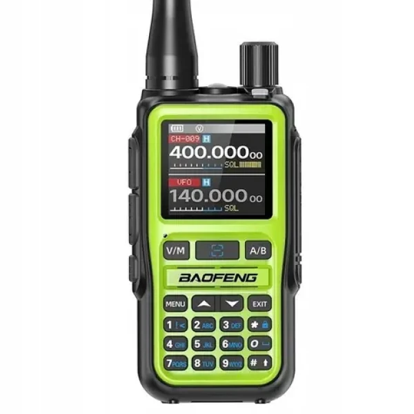 Baofeng UV-5R Mini zelená / Vysielačka / VHF/UHF / Aviation Band / Bluetooth / USB-C / 5 W (5901247920210)