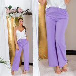 Sexy Koucla Highwaist Cloth Pants with Belt lilac L