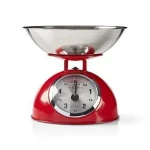 Nedis KASC110RD červená / Retro kuchynská váha / max. hmotnosť 5 kg / vyberateľná misa (KASC110RD)