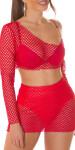 Sexy Koucla 2Piece Set / net skirt and Top red Einheitsgroesse