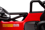 Mamido Mamido Elektrické autíčko OFFROAD červené 12V Vysoký podvozok, široké sedadlo, Odpružené nápravy, 2,4 GHz Diaľkové ovládanie LED svetlá